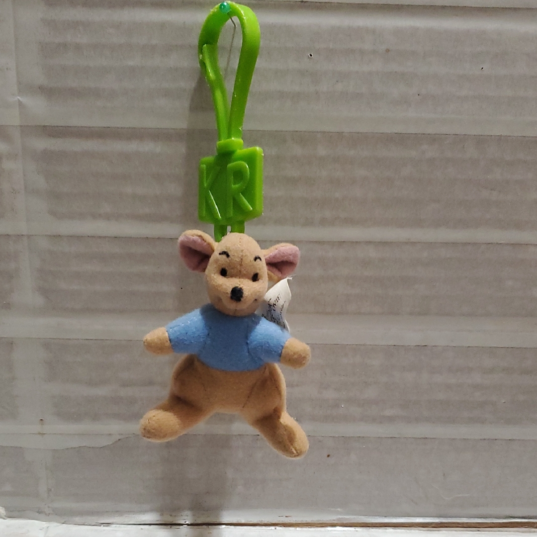 Disney Roo Brown And Blue Plush Keychain